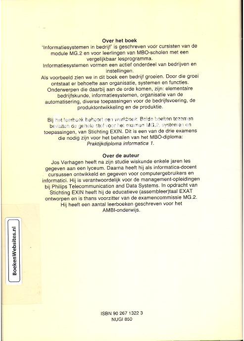 Informatie- systemen n bedrijf