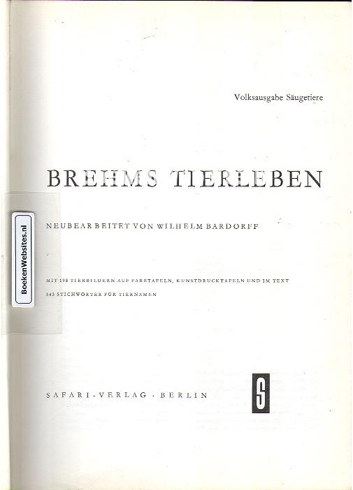 Brehms Tierleben I