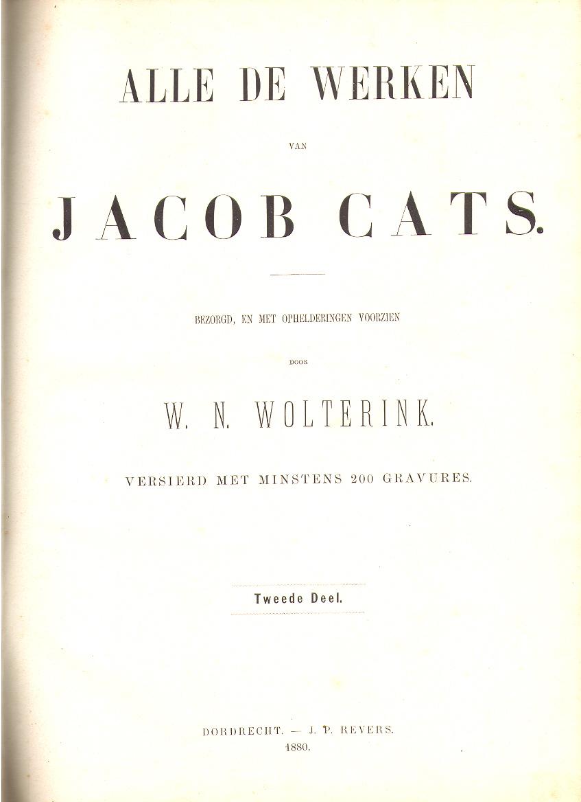 Alle de werken van Jacob Cats II