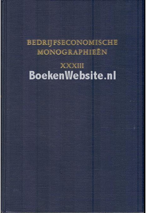 Bedrijfs-economische monographieen XXXIII