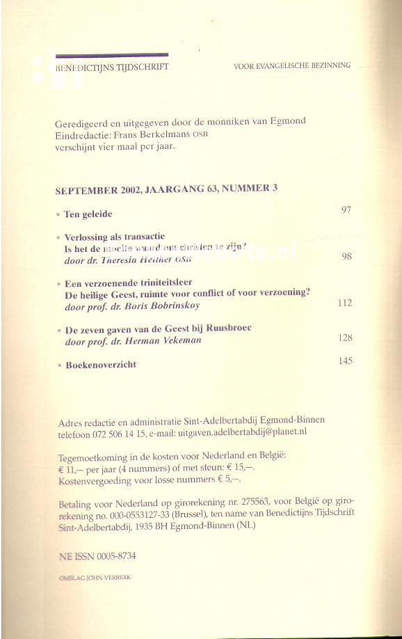 Benedictijns tijdschrift 2002/3