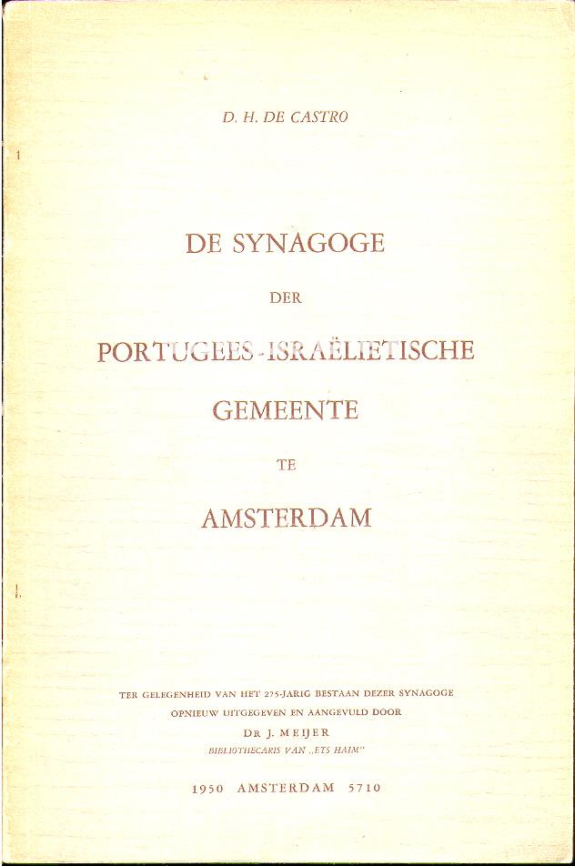 De synagoge der gemeente Amsterdam