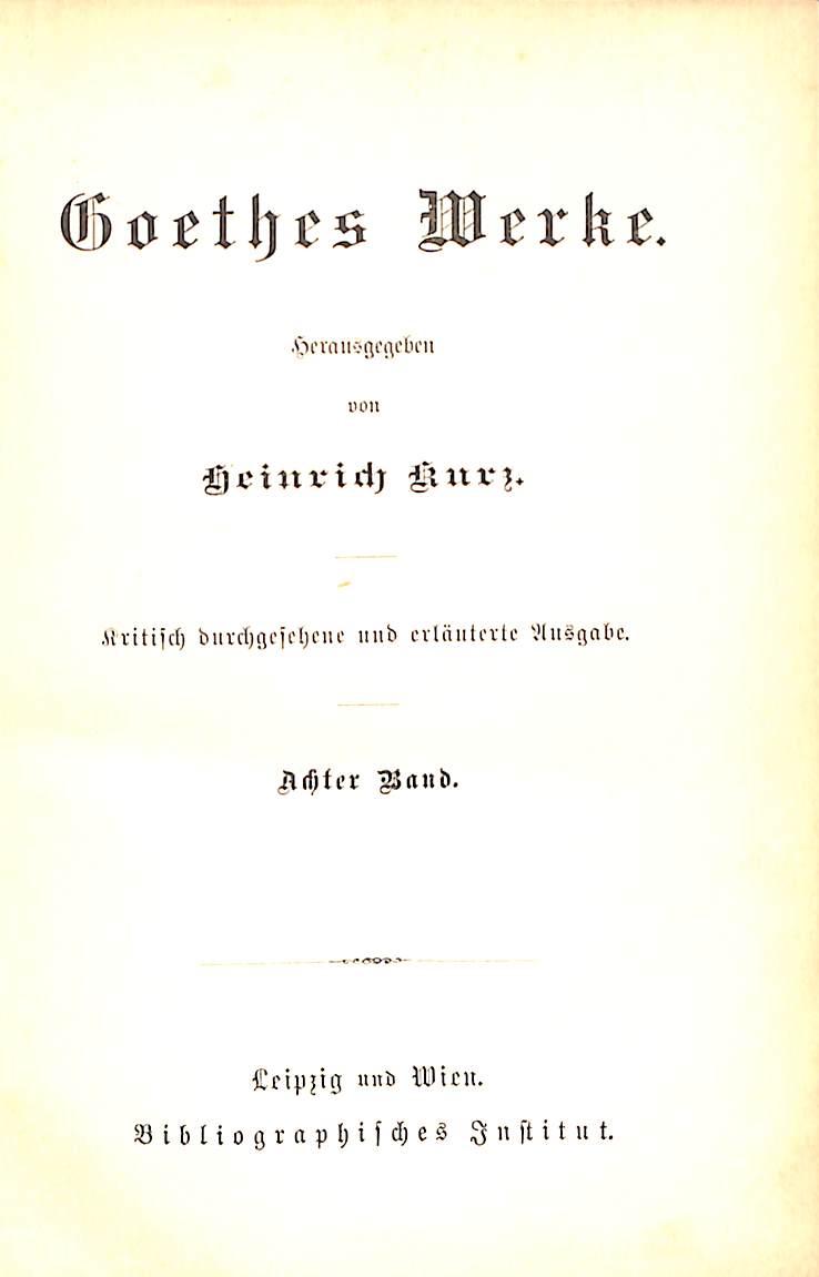 Goethes Werke 8
