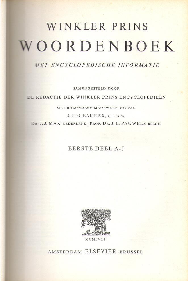 Winkler Prins woordenboek I
